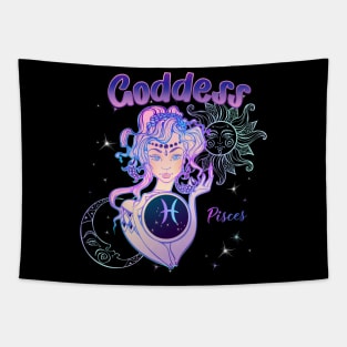 Zodiac Pisces Goddess Queen Horoscope Tapestry