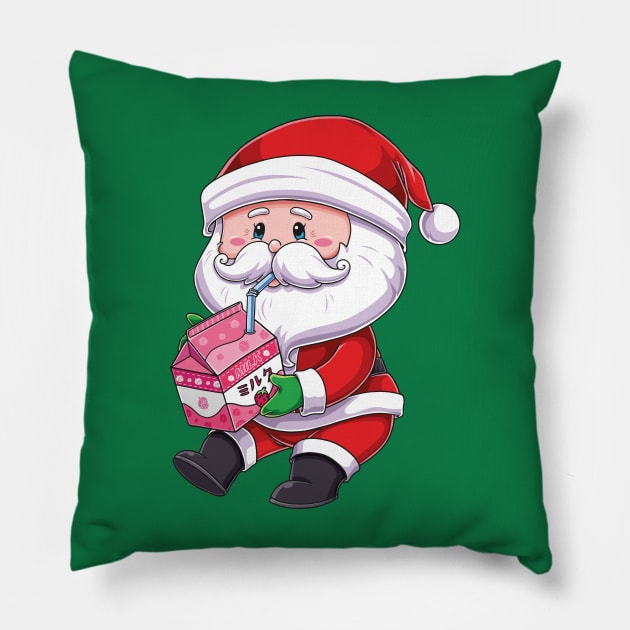 Santa Strawberry Milk Pillow by GoshWow 