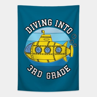 Diving Into 3rd Grade Submarine Back To School Tapestry