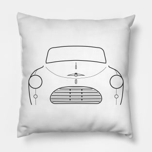 Austin A40 Sports 1950s classic car black outline graphic Pillow