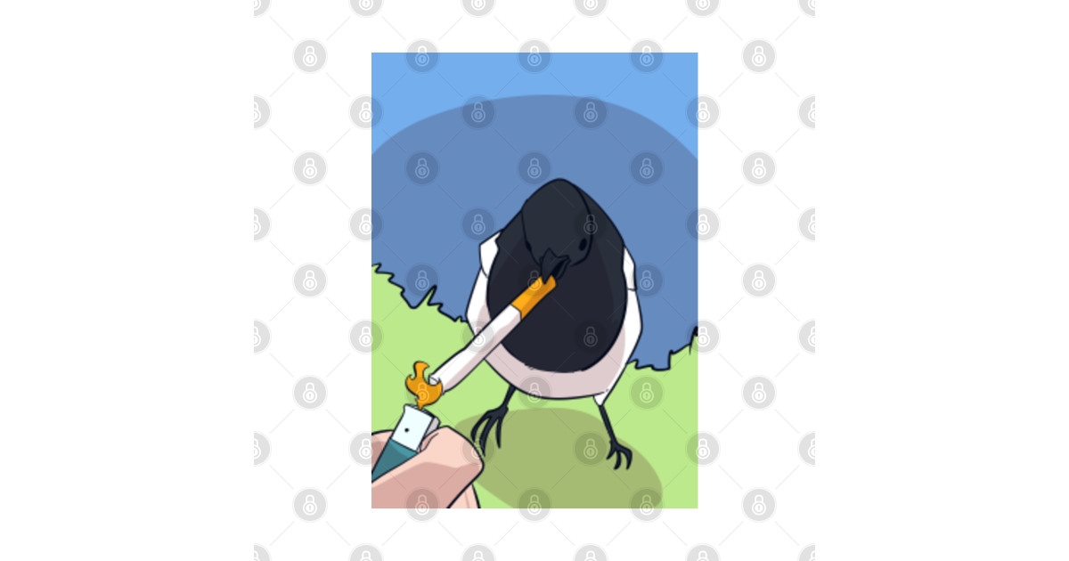 smoking bird Bird Meme TShirt TeePublic