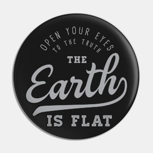 Flat Earth Retro Pin