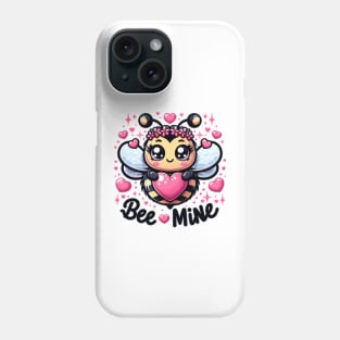 Sweet Buzz: Kawaii Bee & Pink Hearts Phone Case