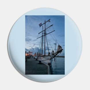 Tall Ship docked for the night Pin