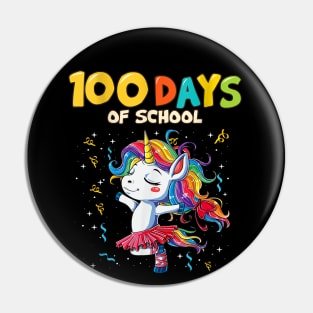 100 Days School Unicorn Girl Pin