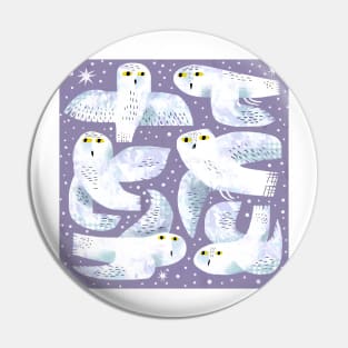 Snowy Owls Pin