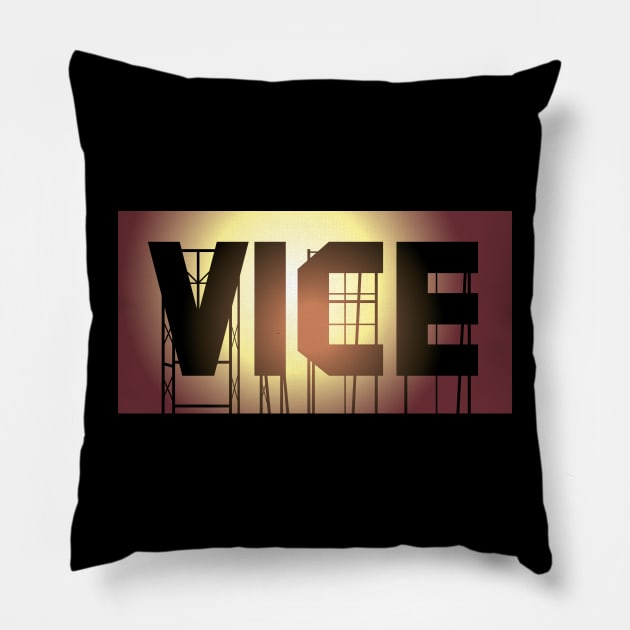 VICE Sunrise - GTA 6 Pillow by TheVectorMonkeys