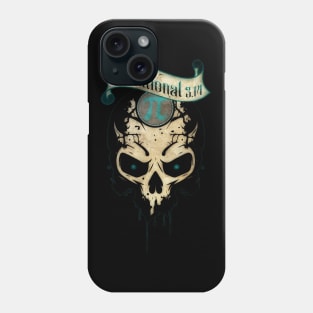 PI Day Irrational Skull Design Teal Edition Phone Case