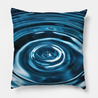 Blue Water with a Drop Pillow