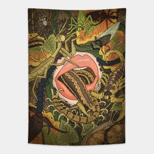 Lips and leech. bugs. Tapestry