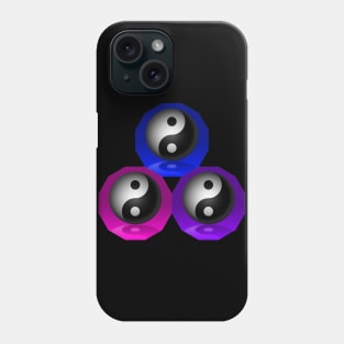 Yin Yang Triangle - Blue, Purple and Pink Phone Case