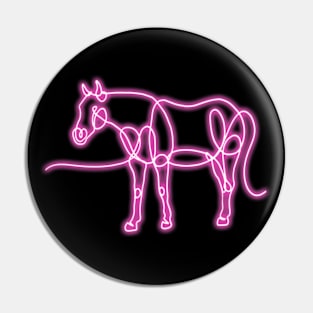 Standing Neon Horse Pin