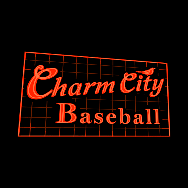 Charm City Baseball Sign by Throwzack