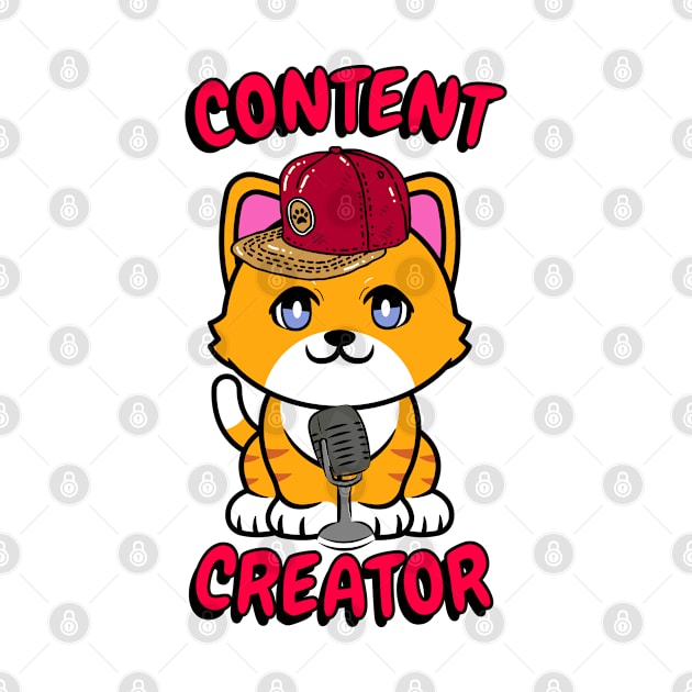 Cute orange cat is a content creator by Pet Station