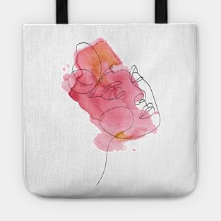 woman line art face Tote