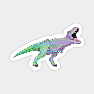 Dinosaur retro (on pink) Magnet