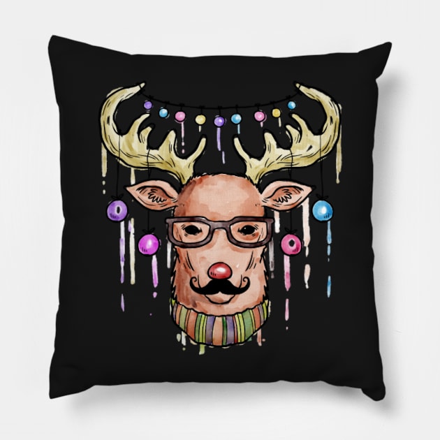 Mr. Raindeer Pillow by D3monic