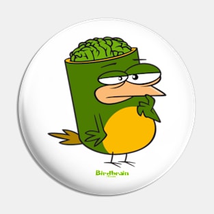 Birdbrain Design for Bird Lovers Pin