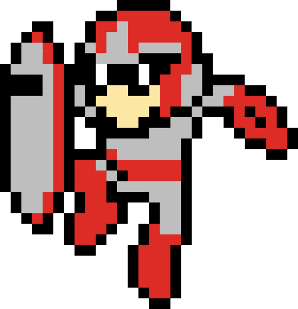 Protoman pixel Kids T-Shirt by Slappers