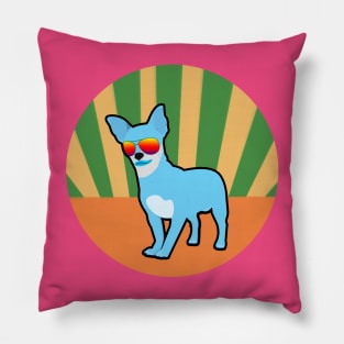 Blue Chihuahua Pillow
