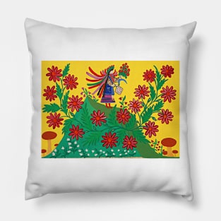 Maria Prymachenko, Glory to Ukraine, 1965, Ukrainian Artist, Ukrainian Folk Art Pillow