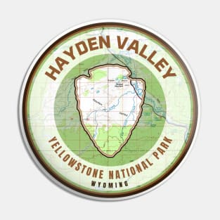 Yellowstone Souvenir Map - Hayden Valley Pin