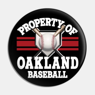 Proud Name Oakland Graphic Property Vintage Baseball Pin