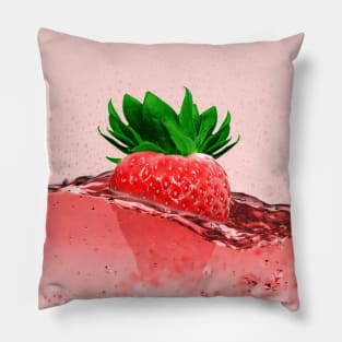 Cute Red Faded Strawberry T-Shirt Tee For Women Men Pillow