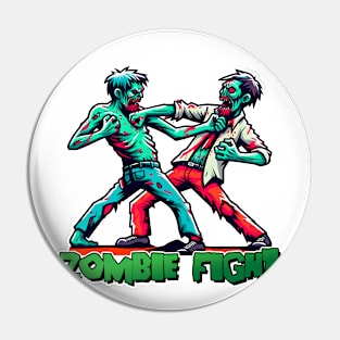 Tiger vs Zombie Fight Pin