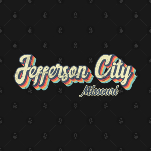 Discover Jefferson City Missouri Retro vintage 70s Rainbow - Jefferson City Missouri - T-Shirt