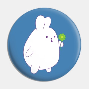 cute rabbit with flower Pin