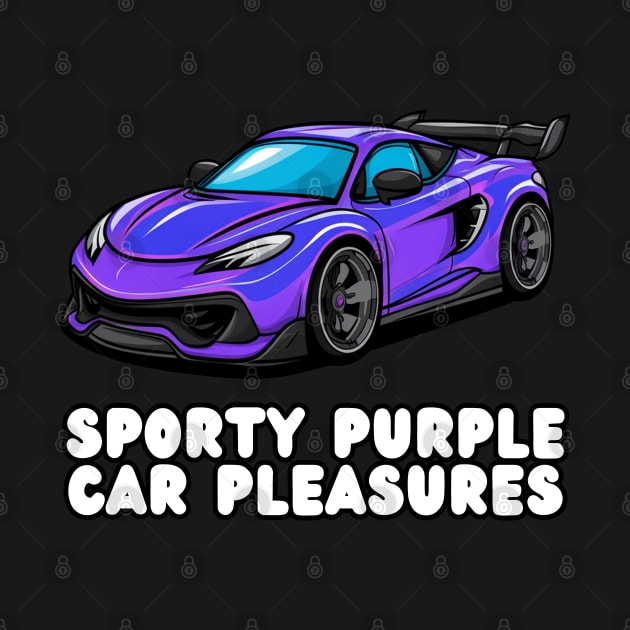 My Super Car Is Purple by Estrella Design
