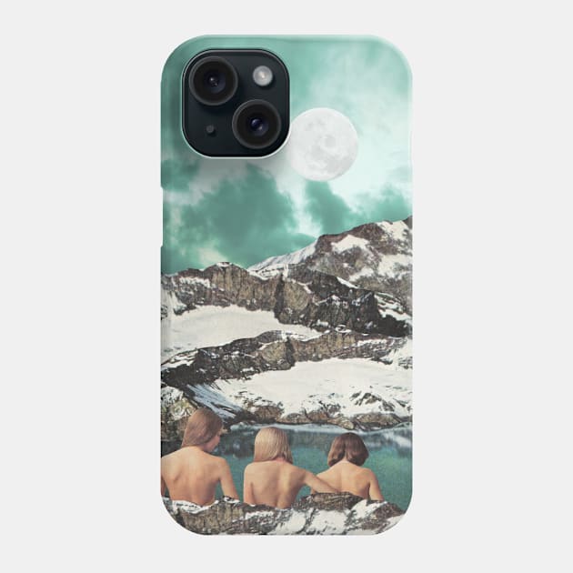 Moon Bathing Phone Case by leafandpetaldesign