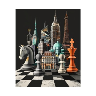 Metropolitan Checkmate: Chess City Skyline gift T-Shirt