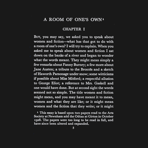 A Room of One's Own Virginia Woolf First Page by buythebook86