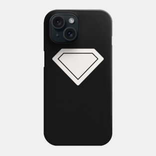 Minimalist Super Hero Symbol Silhouette Shield Phone Case