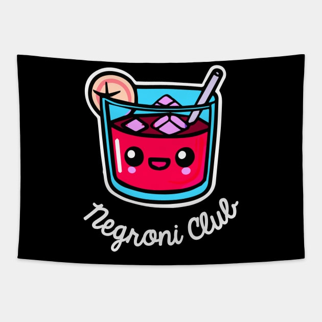 Cute Negroni Club Funny Bartender Retro Tapestry by BetterManufaktur