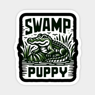 Swamp Puppy, Crocodile Alligator Reptile Lover, Florida Everglades Magnet