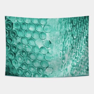 Aqua Bottle Art Tapestry