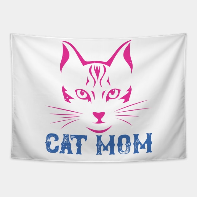 Cat Mom Tapestry by 4Zimage