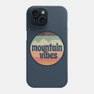 Mountain Vibes Retro Striped Texture Phone Case