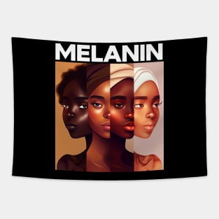 Melanin Shades Afrocentric Black Pride Tapestry