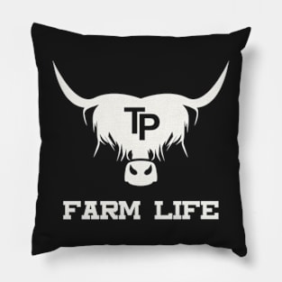 Tom Pemberton Merch Farm Life Logo Pillow