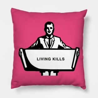 Albert Camus- Living Kills Pillow