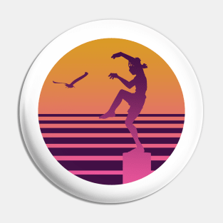 Karate Kid 80s sunset Pin