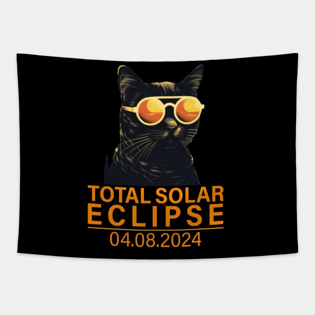 Solar Eclipse 2024 Tapestry by VisionDesigner