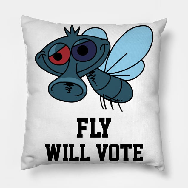 Fly Will Vote VP Debate Election 2020 Pillow by dokgo