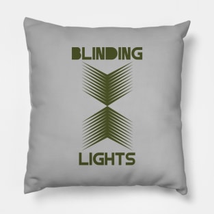 Blinding Lights, green Pillow