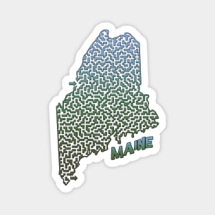 Maine State Outline Maze & Labyrinth Magnet