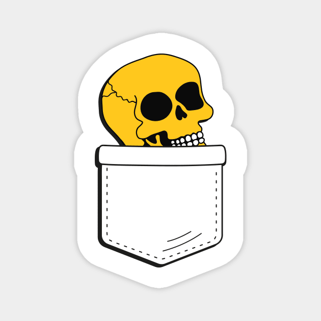 Is that a skull in your pocket? Magnet by Weird Banana